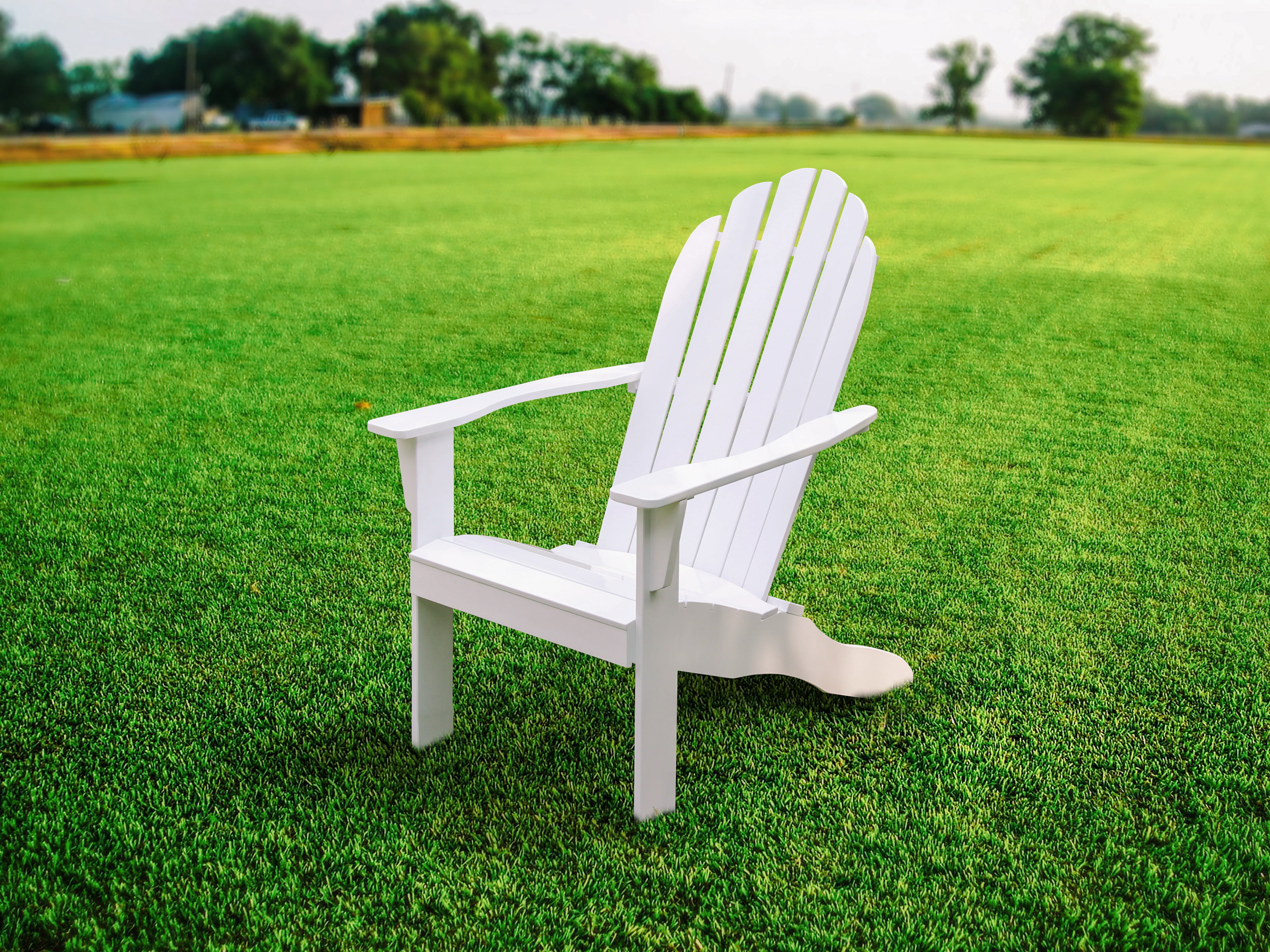 Mainstays Wood Outdoor Adirondack Chair, White - Walmart.com