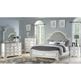 Best Master Furniture Kyle Antique White Platform 5 Pcs Bed Set, Cal
