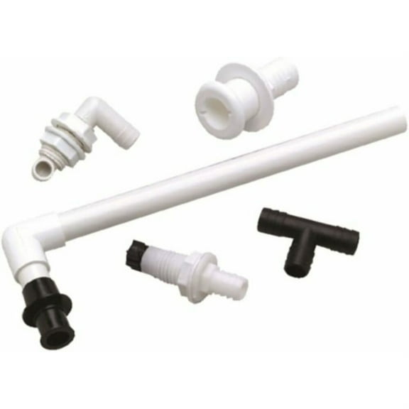 T-H Marine Baitwell Plumbing Kit, Boat Accessory with 5 Accessories Included