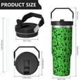 thumbnail image 4 of 30oz Handheld Travel Tumbler with Handle – Double Wall Stainless Steel Insulated Cup, Flip Straw Lid, Leak-Proof & BPA-Free for Hot and Cold Drinks – Durable Coffee & Juice Mug Pink, 4 of 7