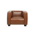 thumbnail image 6 of GDF Studio Minkler Contemporary Faux Leather Club Chair, Cognac Brown and Dark Walnut, 6 of 10