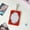 Red, variant on Acrylic Bow Card Holder Gift for Girl 3-inch Photo Mini Card Organiser Keyring Card Holder Keychain Card Case