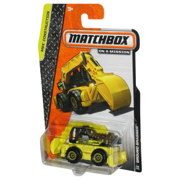 Matchbox MBX Construction (2013) Yellow & Black Ground Grabber Toy 108/120