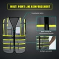 thumbnail image 2 of AYKRM Security Vest for Men Women 7 Pockets High Visibility Reflective Safety Vest Front Zipper Meets ANSI/ISEA, 2 of 5