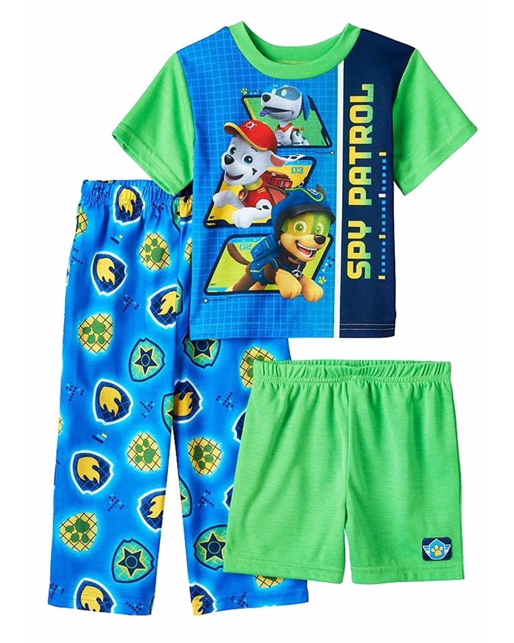 Toddler Boys/' Top Wing 2pc Pajama Set Green//Navy 2T