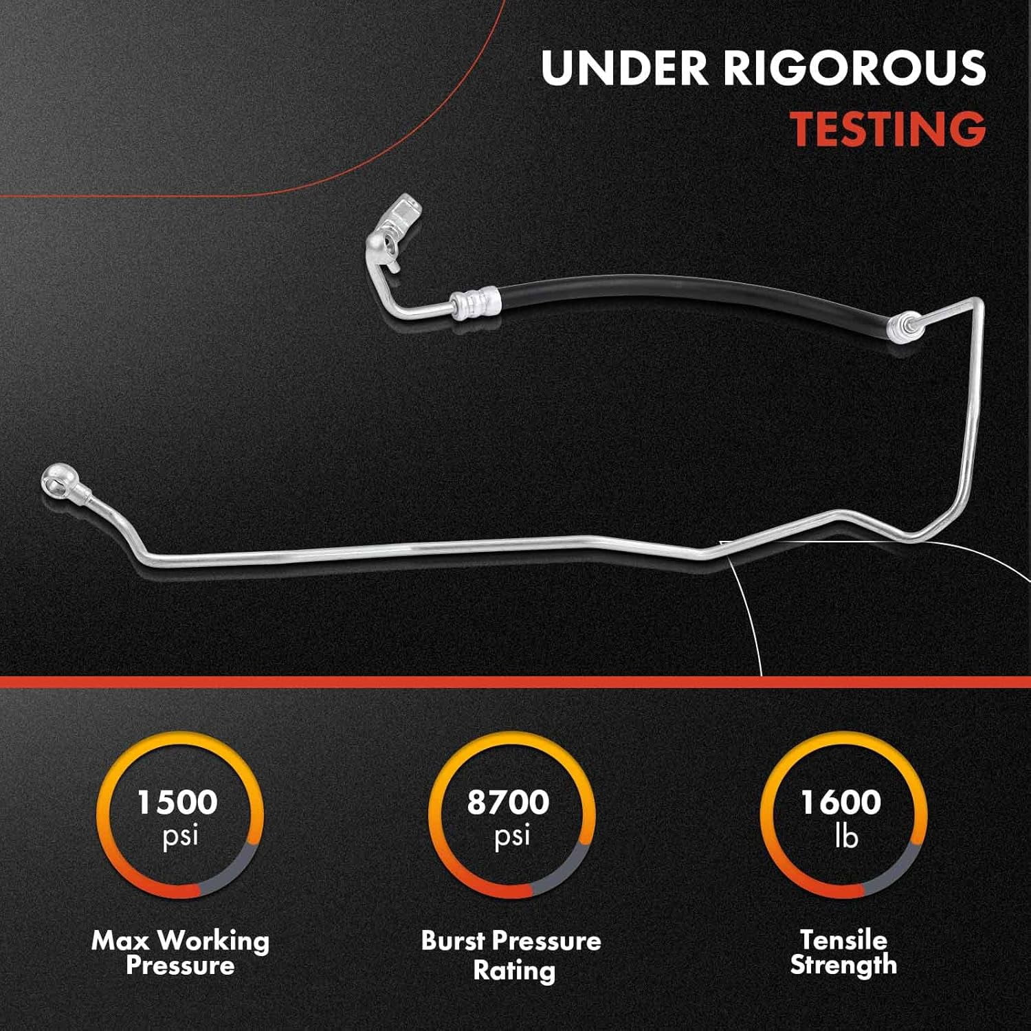 A-Premium Power Steering Hose Pressure Hose Line Assembly Compatible with Infiniti FX35 2003-2008 V6 3.5L RWD Pump To Gear/Rack Pinion