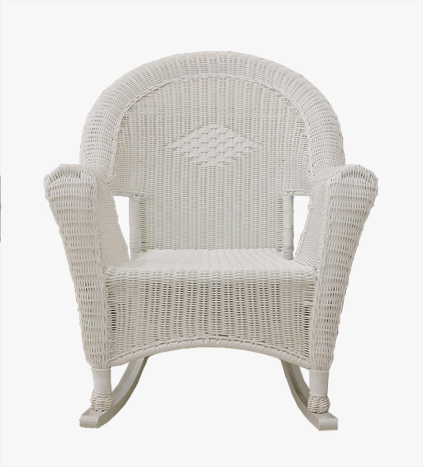 White Resin Wicker Rocking Chair Patio Furniture Walmartcom Walmartcom