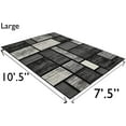 thumbnail image 4 of HR Square Pattern Area Rug 8x10 [7'.5" x 10'.5"] Geometric Contemporary Modern Black & Grey Carpet Comfy shed Free Stain Resistant, 4 of 9