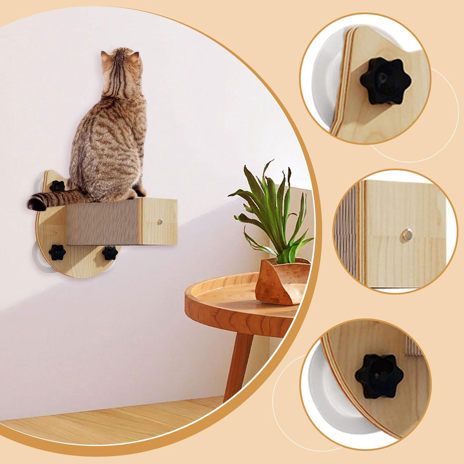 Fzaqwen Cat Wall Step Perch Space Saving Cat Wall Furniture for Stretch Playing Rest Cat Head Shape