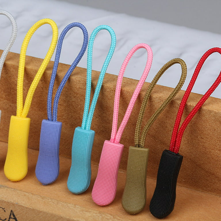 10pcs Luggage Zipper Pulls Cable Backpack Zipper Slider Cord Nylon Baggage  Pull Rope 
