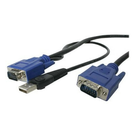 - Startech 2-in-1 Ultra Thin Usb Kvm Cable - Keyboard / Video / Mouse / Usb Cable - 6 Ft