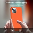 thumbnail image 5 of [5 in 1 for iPhone 11 Pro Max Case 6.5, with 2 Pack Screen Protector + 2 Pack Camera Lens Protector, Liquid Silicone Slim Shockproof Protective Phone Case [Microfiber Lining] (Orange)…, 5 of 14