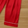 thumbnail image 6 of Gvdentm 2t Boys Pajamas Girls Boys Kids Silk Satin Pajamas Set Button-Down Clothes Long Sleeve Loungewear Sleepwear PJS Pajama(Red,6-7 Years), 6 of 6