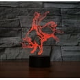 thumbnail image 4 of YSITIAN 3D Night Lighting Bull Riders Matador Touch Botton 7 Color Change Decor LED Lamp Home Office Entertainment YT04-417, 4 of 7
