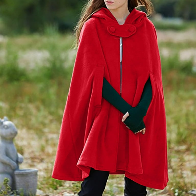 Dtydtpe Clearance Sales Jackets for Women Cape Hooded Medium