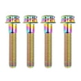 thumbnail image 1 of Wanyifa Titanium Flange 12 Point M6 x10 15 20 25 30 35 40 45 50mm Screw Bolt,M6x30mm,Rainbow,4 Pcs, 1 of 7