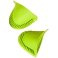 thumbnail image 1 of Mini Oven Mitts, Cooking Pinch Grips, Silicone Potholder for Kitchen Cooking 2pcs (Green), 1 of 4