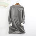 thumbnail image 4 of Tenues d'Hiver pour Femmes, Mode Décontractée d'Hiver, Pull à Manches Longues, Col Rond, Imprimé de Noël, sous-Couche en Peluche Chaude, Tenues de Gym pour Femmes en Liquidation, 4 of 5