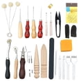 thumbnail image 3 of Kit de herramientas de trabajo de de material cuero de 20 piezas, herramientas artesanales de material cuero, perfectas para perforar, cortar, coser, artesanía Baoblaze Trabajo de marroquinería, 3 of 8