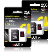 addlink roSDXC 256GB 2-Pack + Adapter UHS-1 U4 V30, Compatible for Android Smartphones, Camera, Dash Cam Tablets, Go