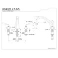 thumbnail image 2 of Kingston Brass KS4328ZL Two Handle Roman Tub Filler, 2 of 2