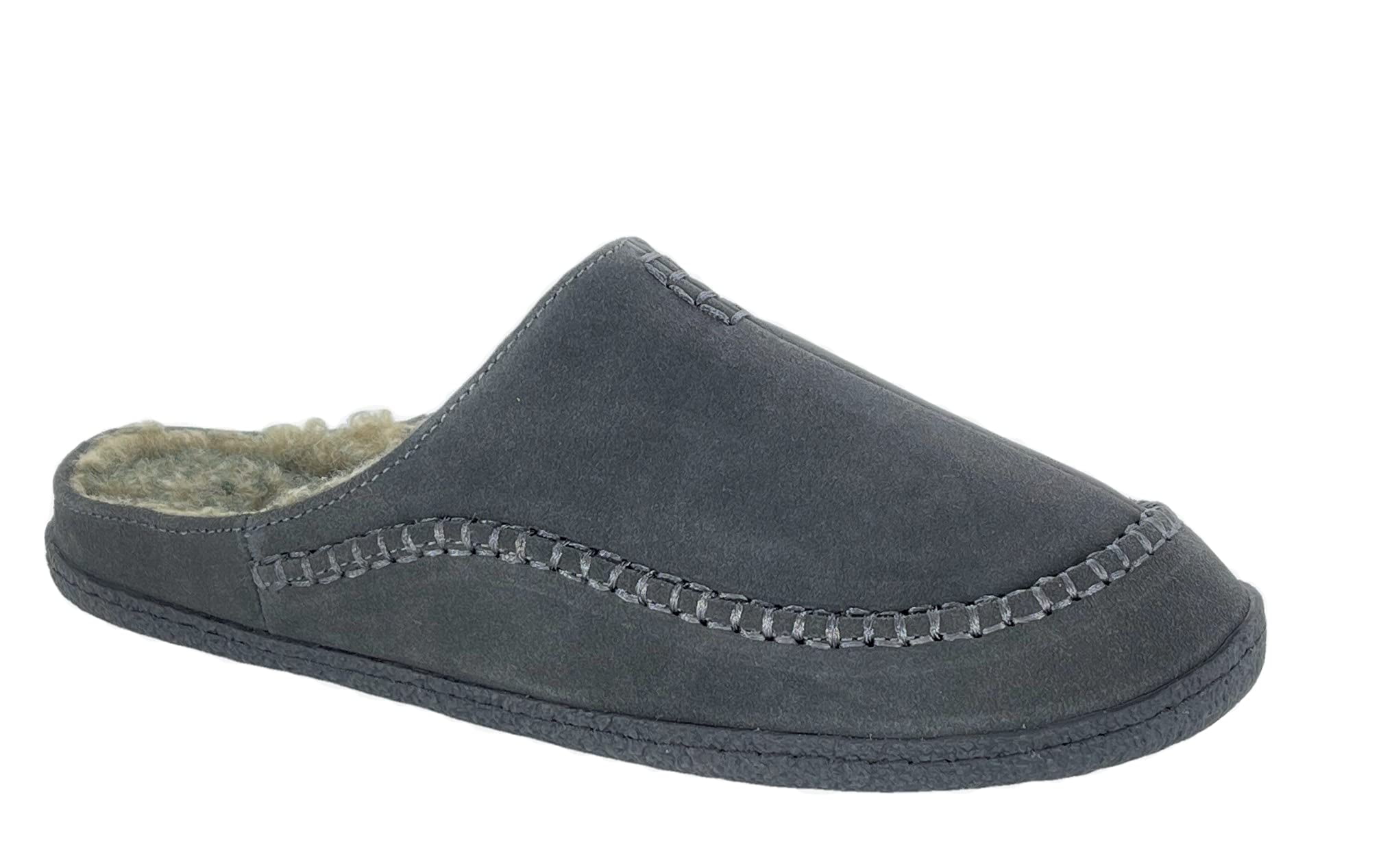 Clarks Chaussons Homme Cuir Daim Doublure Sherpa Noir 44.5 EU (11 M US), Intérieur/extérieur