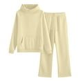 thumbnail image 6 of Soyumi 2 Piece Sets for Women 2025 Fall Matching Outfit Wide Leg Lounge Sets, Casual Tracksuit for Vacation Travel & Airport Outfits, Beige, 6 of 8