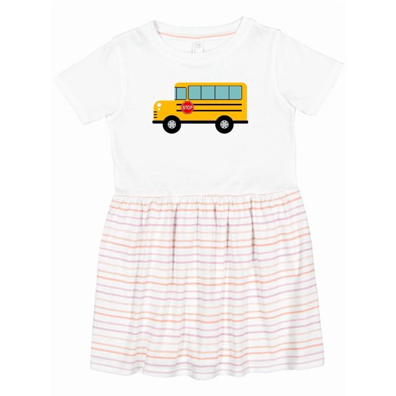 Inktastic School Bus Girls Toddler Dress