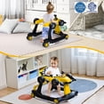 thumbnail image 2 of Infans 4-in-1 Baby Walker Foldable Activity Push Walker Adjustable Height Yellow, 2 of 7