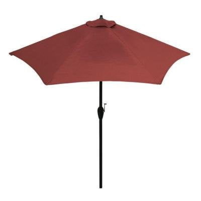 Hampton Bay 9 Ft Aluminum Patio Umbrella In Canvas Henna Walmart Com Walmart Com