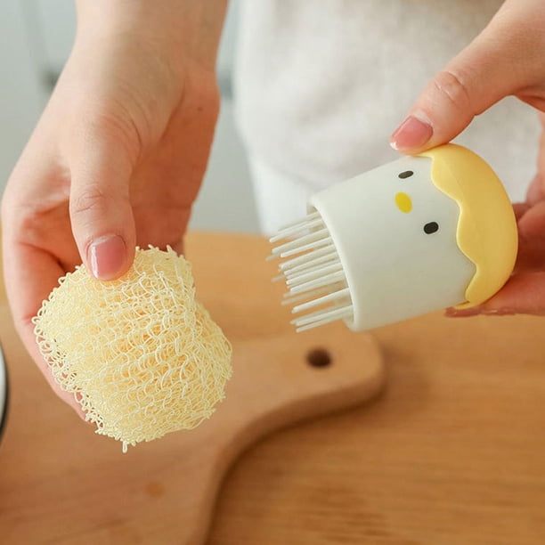 Huevo Cepillo de limpieza de cocina Plástico reutilizable para aparatos limpios Amarillo BLESIY Bola de limpieza de cáscara de huevo
