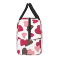 thumbnail image 4 of YFYANG Portable Waterproof Insulated Lunch Bag, Vintage Heart Texture Reusable Cooler Bag / Picnic Bag for Adults Teens, 4 of 9
