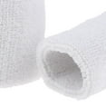 thumbnail image 3 of 2Pcs Basketball Tennis Unisex Sweat Wrist Band Sweatbands Wristbands, white, 3 of 8