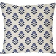 thumbnail image 6 of Block Print Throw Pillow Covers 20x20 Inch Set of 2 Blue Vintage Farmhouse Boho Floral Outdoor Decorations Decorative Throw Pillows Cases Cushion Covers for Home Living Room Couch Decor, 6 of 6