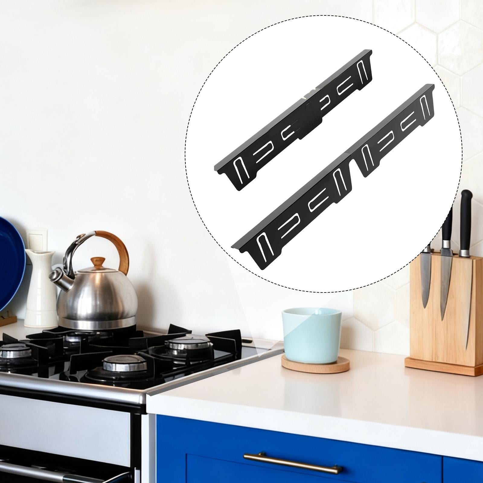 2 Pcs Gap Fillers Between Counter and Stovetop Stainless Steel Flexible Seam Covers Heat Resistant for Kitchen Use