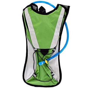 Kole Import Hydration Green Backpack 2L Bladder Flexible Drinking Tube Nylon by
