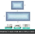 thumbnail image 2 of Ileading 2 Piece Bath Rug Set Microfiber Washable Non Slip Bathroom Rug and Mat Set, Light Blue, 2 of 7