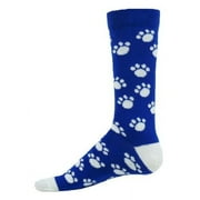 Red Lion Trails Flat Knit Basketball Lacrosse Crew Socks (Royal / White, Medium)