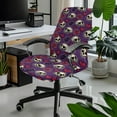 thumbnail image 2 of Xixirimido Skull Rose Floral Heart Print Office Chair Covers Stretchable Computer Gaming Chair Cover, Universal Desk Chair Covers Removable Rotating Chair Slipcover with Button, Large, 2 of 6