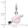 thumbnail image 2 of Amore La Vita SS RH Enameled 3-D Kiss Cupid Heart w/Lobster Clasp Charm, 2 of 2