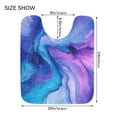 thumbnail image 6 of 2 Piece Soft Bathroom Rug Set Blue and Purple Background Bath Mat and U-Shaped Toilet Contour Rug (16"x24"+20"x24"), 6 of 8