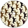 thumbnail image 1 of FMSHPON HorseSymbol of Year Xmas Christmas Tree Skirt Stand Mat for Holiday Party Decoration Indoor Outdoor 48 inches, 1 of 3