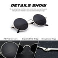 thumbnail image 4 of Gafas de sol CGID E01 con lente negra polarizada con borde metálico plateado, 4 of 7
