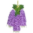 thumbnail image 4 of Sinhoon 12 Pack Artificial Wisteria Vine Ratta Fake Wisteria Hanging Garland Silk Long Hanging Bush Flowers String Home Party Wedding Decor (Purple), 4 of 6