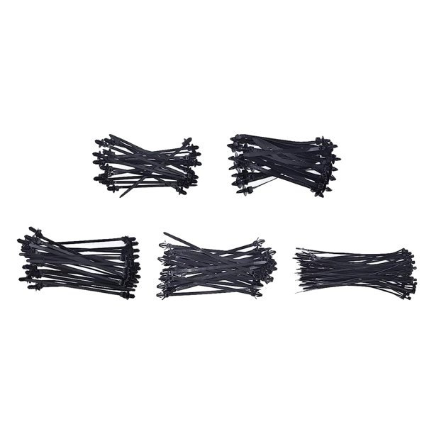 160 piezas de bridas de nylon universales para fijar y agrupar objetos en el coche. Bridas multifuncionales adecuadas para el uso diario en el coche.