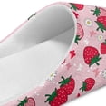 thumbnail image 6 of Psesaysky Soft Indoor Closed Toe Slippers Non-slip Sole Lightweight House Slippers Bedroom Home Shoes Cute Strawberry Floral Print, Size 6-7, 6 of 7