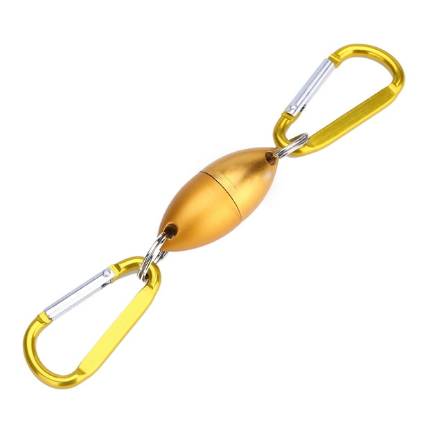 Fly Fishing Release, Fly Fishing Release Magnetic Net Release Holder with  Aluminium Alloy Hanging Buckle[Gold] 