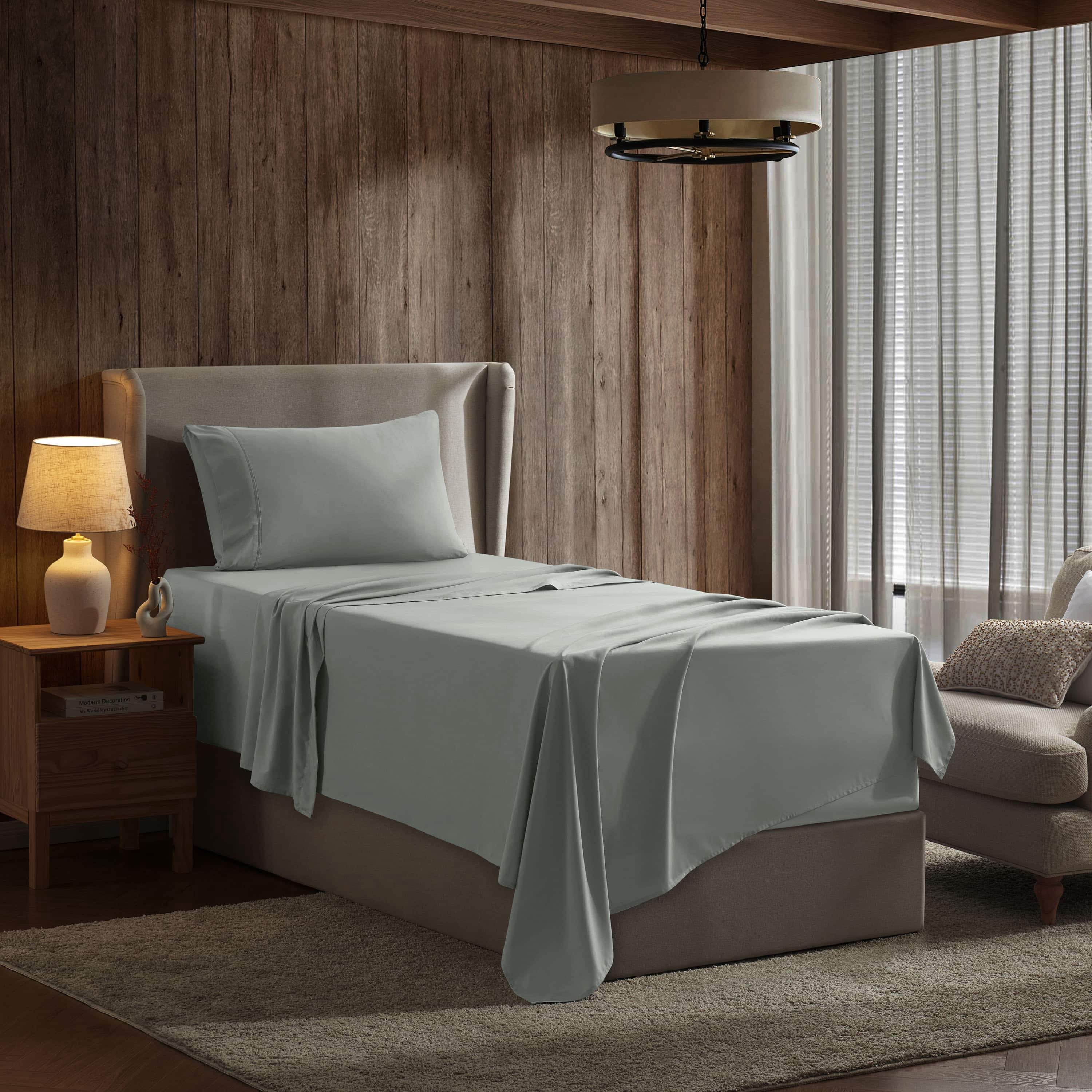 LammaLoe Extra Deep Pocket Twin Xl Sheets Set, 3 Piece, Fits 18"-24" Mattress, Breathable & Extra Soft Bed Sheets, Sage Green