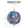 thumbnail image 3 of Filipino Flag Stars Sun Pattern Dangle Round Lightweight Drop Circle Earrings For Women, 3 of 6
