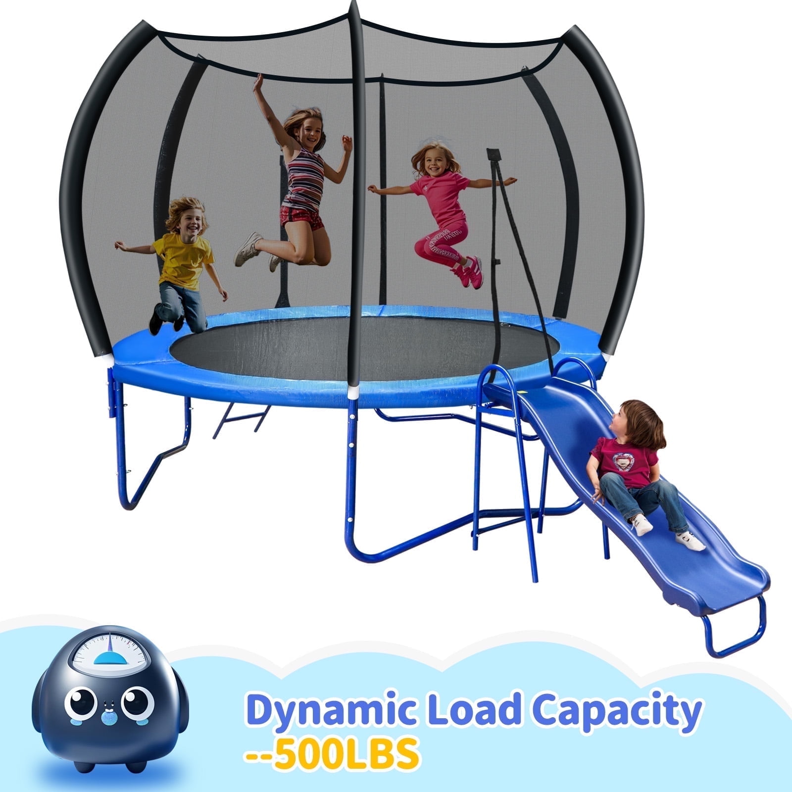 Zupapa Kids Trampoline, 8-16FT, 1500 LBS Capacity, No-Gap
